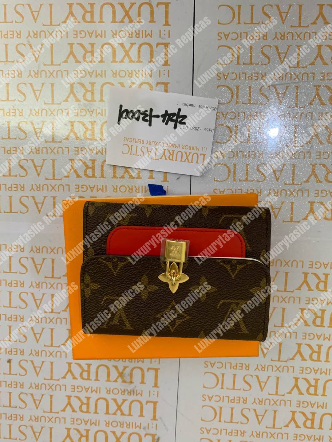 LV Flower Compact Wallet Monogram Coquelicot