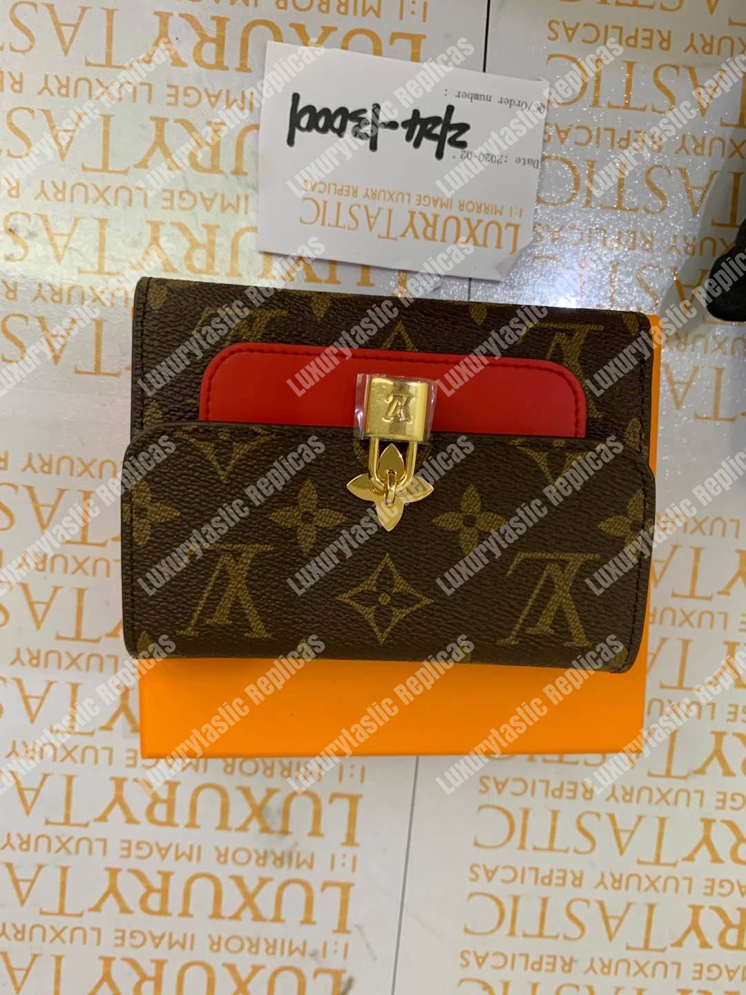 LV Flower Compact Wallet Monogram Coquelicot