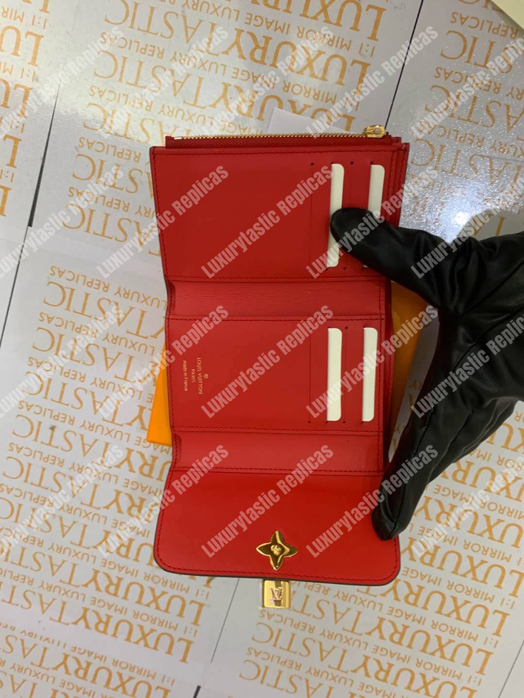 LV Flower Compact Wallet Monogram Coquelicot