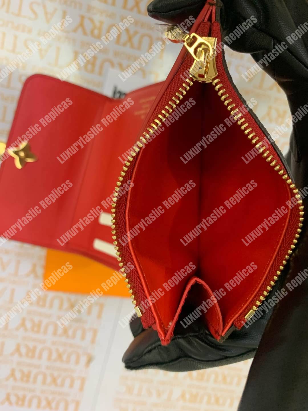 LV Flower Compact Wallet Monogram Coquelicot