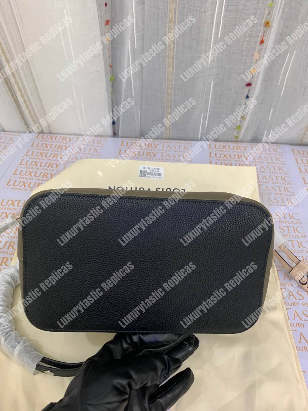 LV LockMe Bucket Laurier Toffee Latte Black