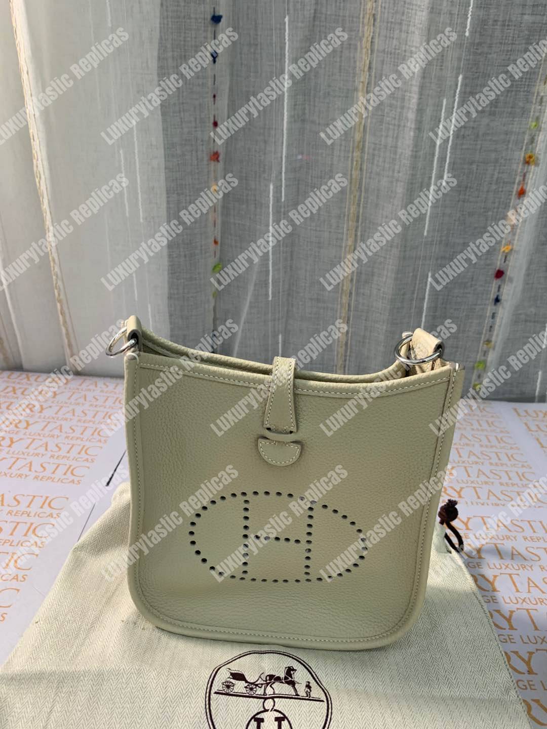 H**mes mini evelyne iii 17 clemence bag gris asphalt