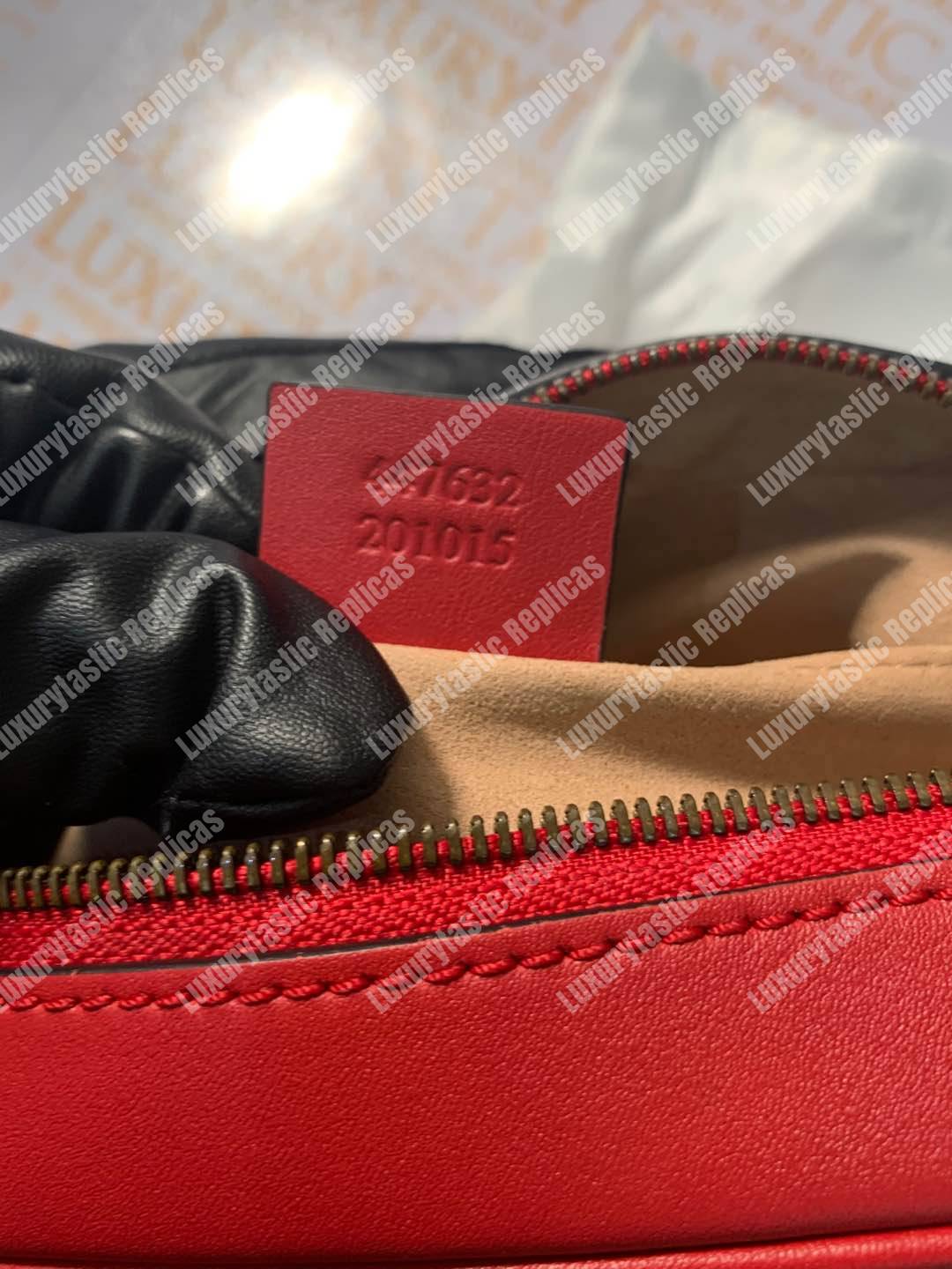 G*u*i gg marmont small matelassé shoulder bag hibiscus red