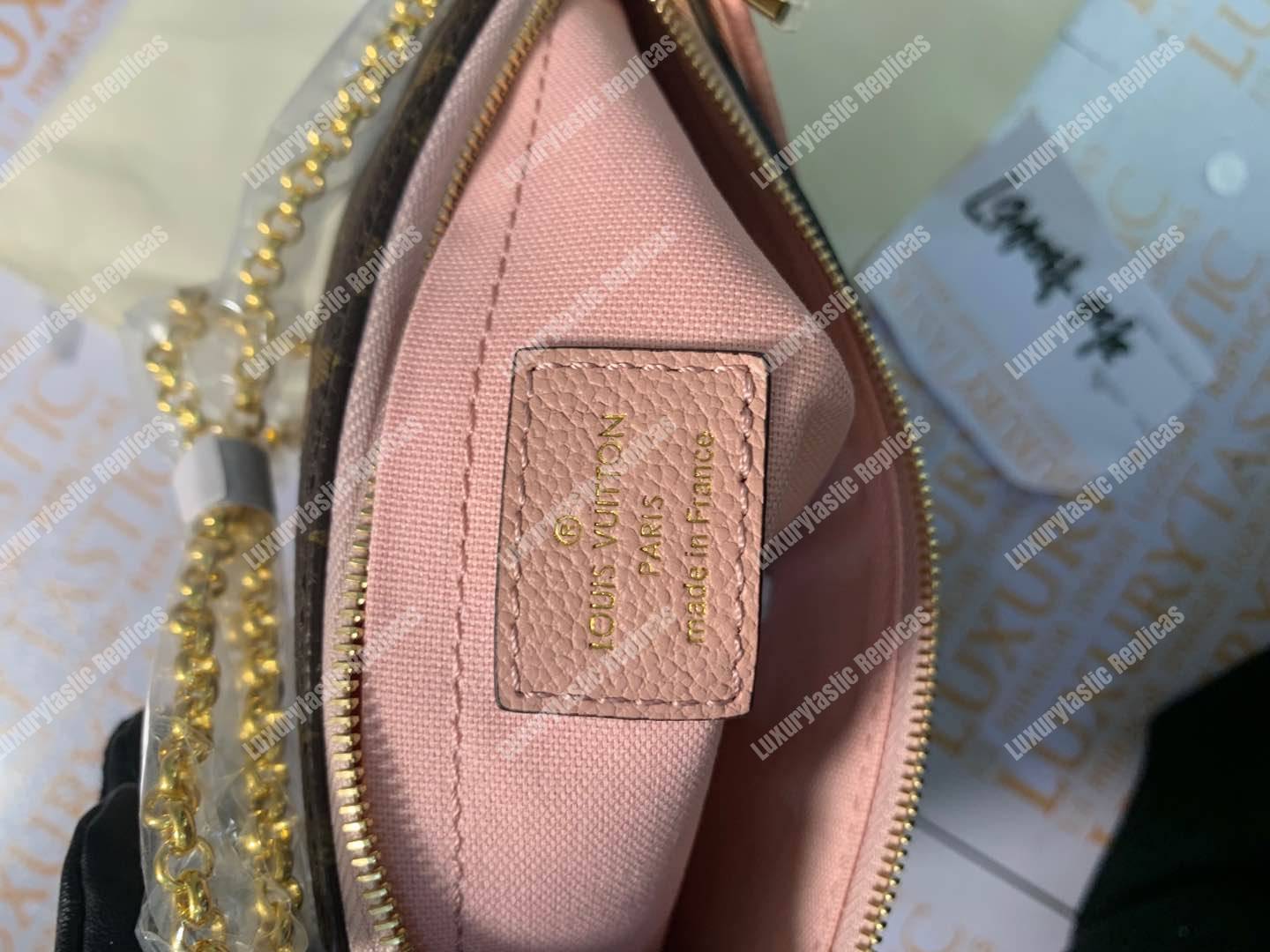 LV Pallas Clutch Bag Monogram Rose Poudre