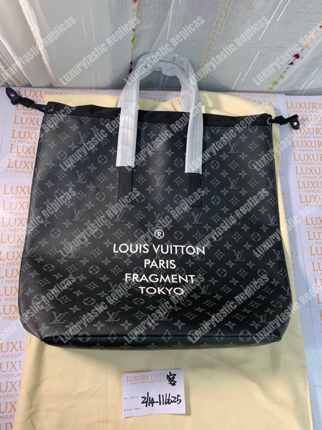 LV Cabas Light Tote Shoulder Bag Monogram Eclipse Canvas