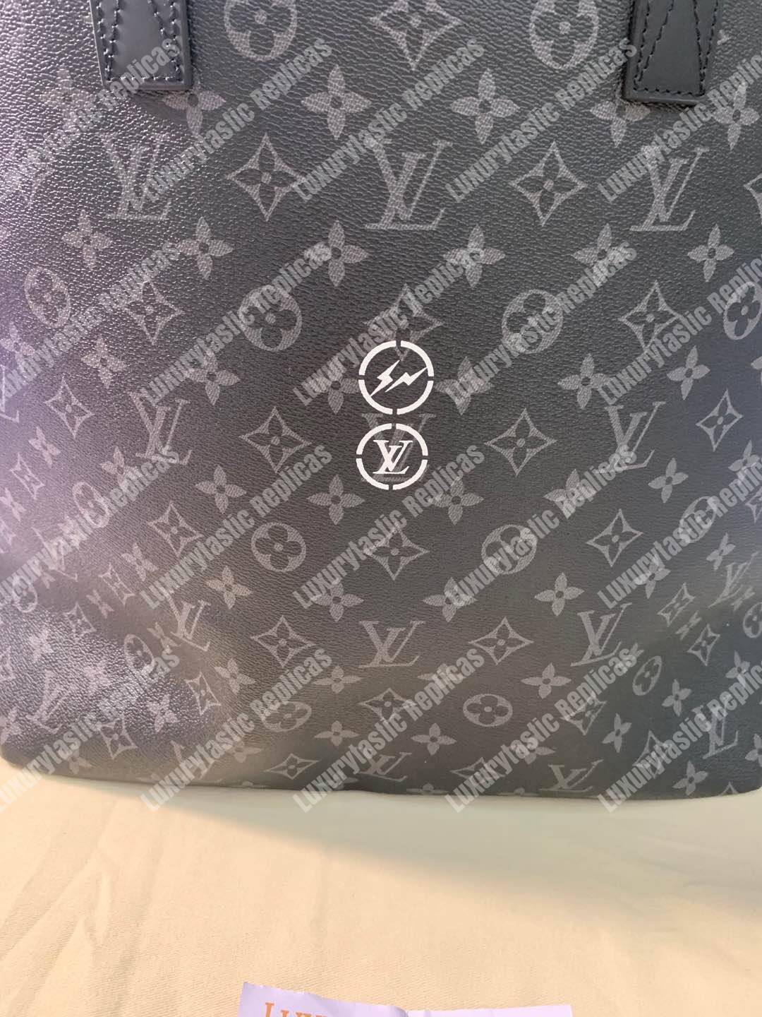 LV Cabas Light Tote Shoulder Bag Monogram Eclipse Canvas