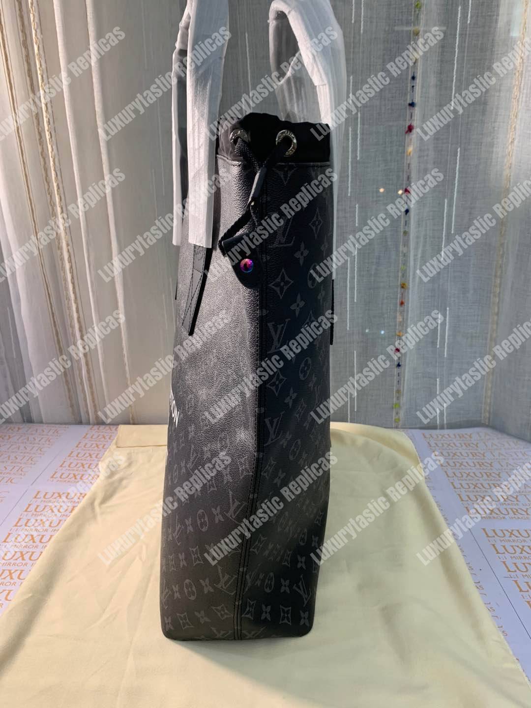 LV Cabas Light Tote Shoulder Bag Monogram Eclipse Canvas