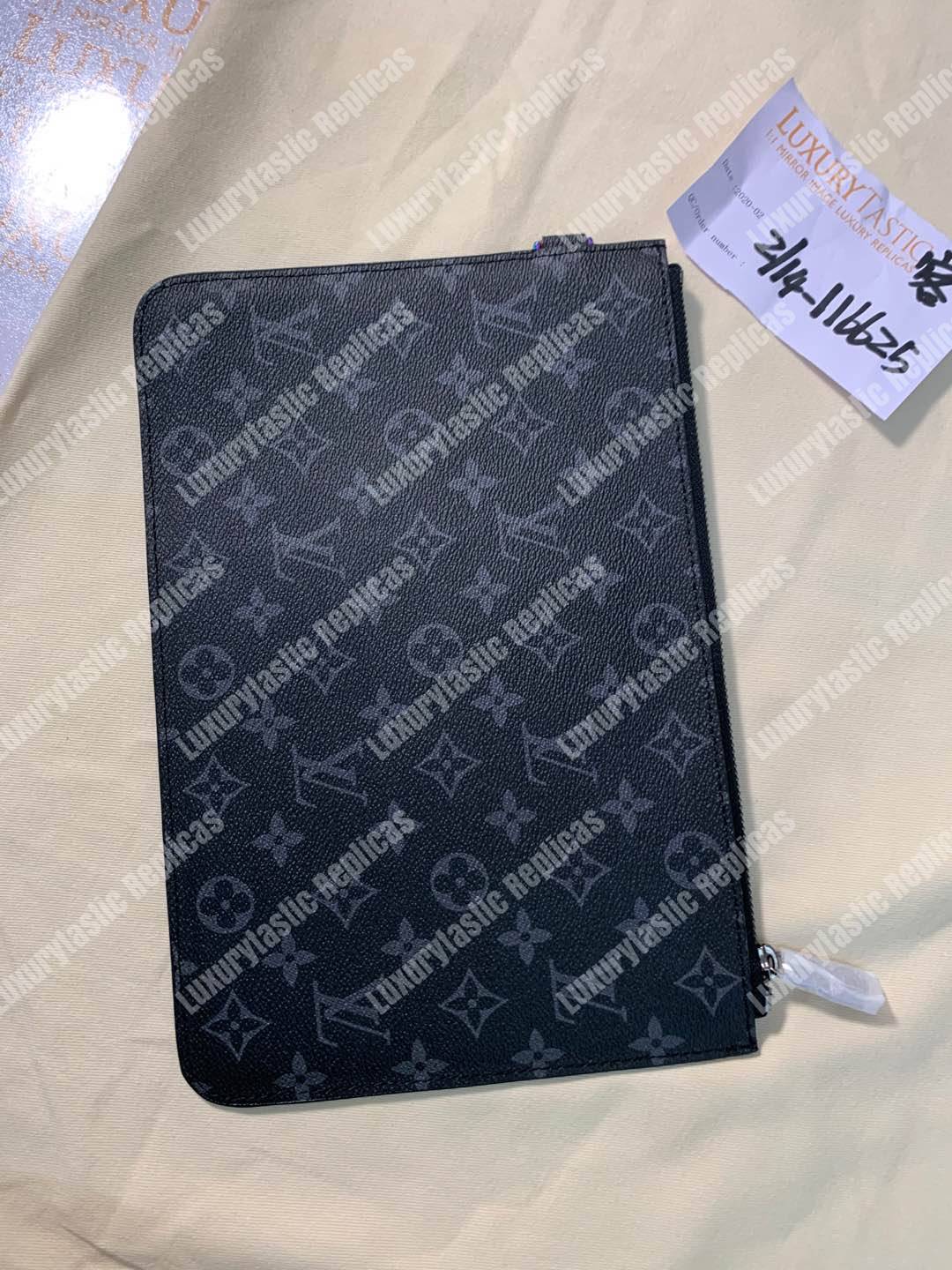 LV Cabas Light Tote Shoulder Bag Monogram Eclipse Canvas