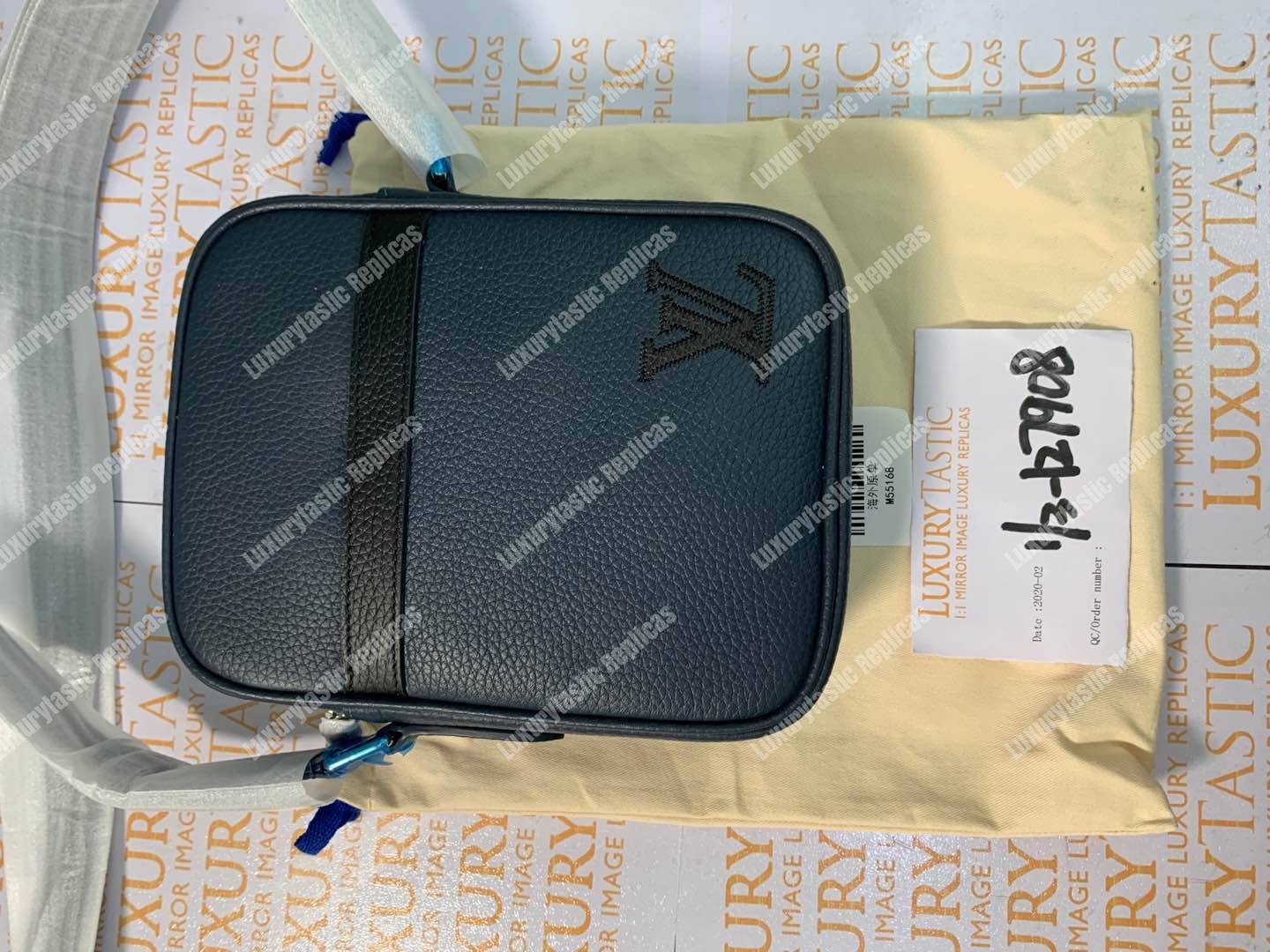 LV Danube Slim PM Navy Blue/Black