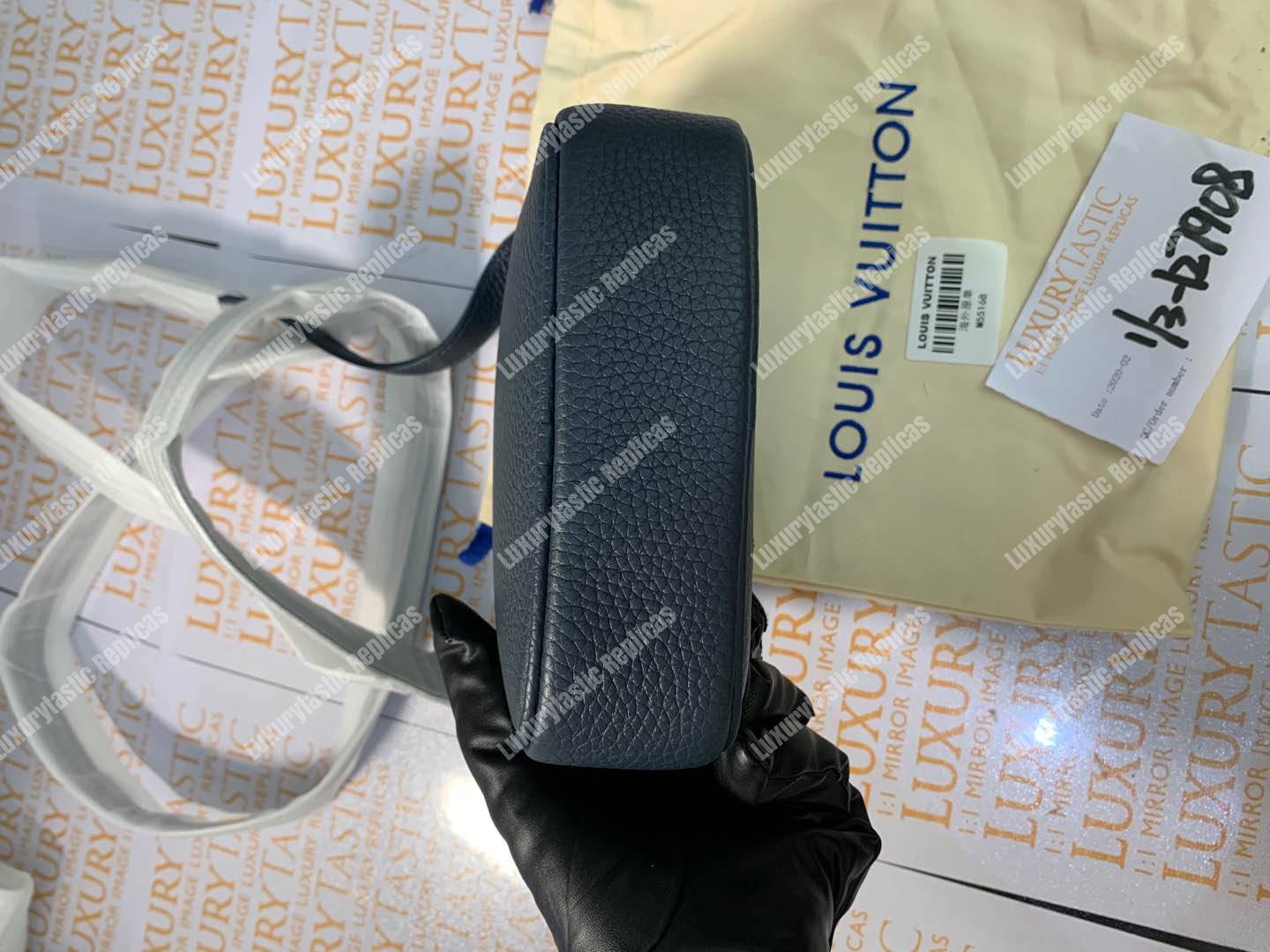 LV Danube Slim PM Navy Blue/Black