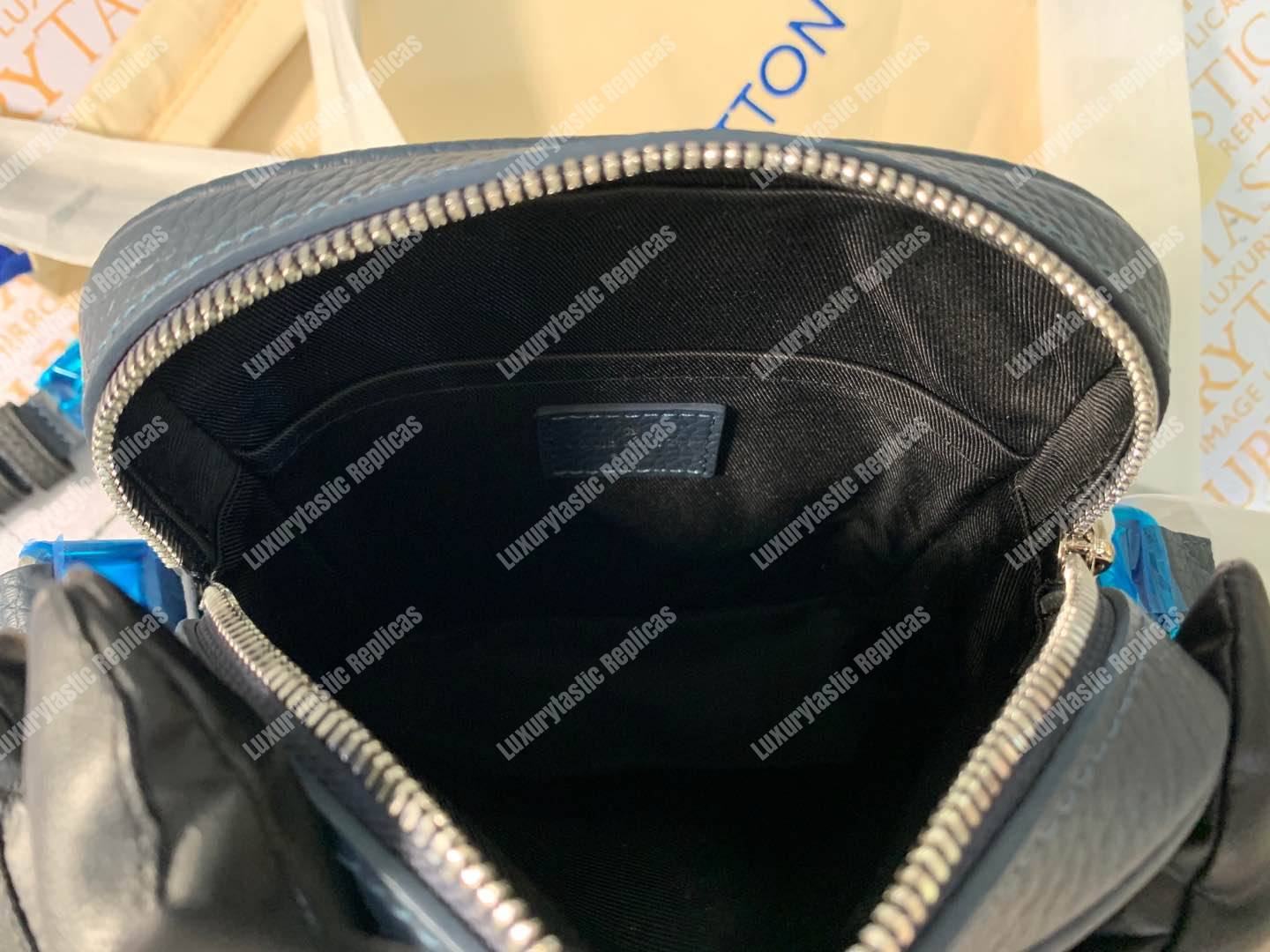 LV Danube Slim PM Navy Blue/Black