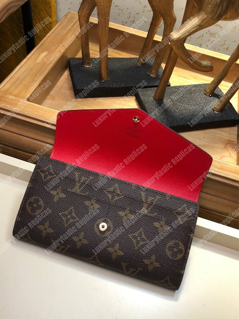LV Sarah Wallet Monogram Coquelicot