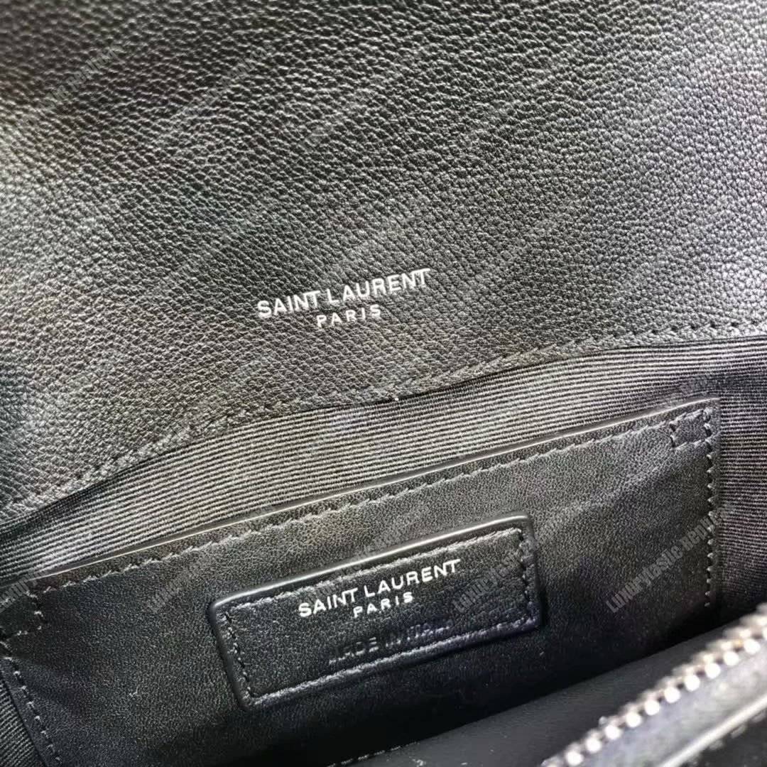 Saint Laurent Classic Medium College Monogram Black Silver-Toned