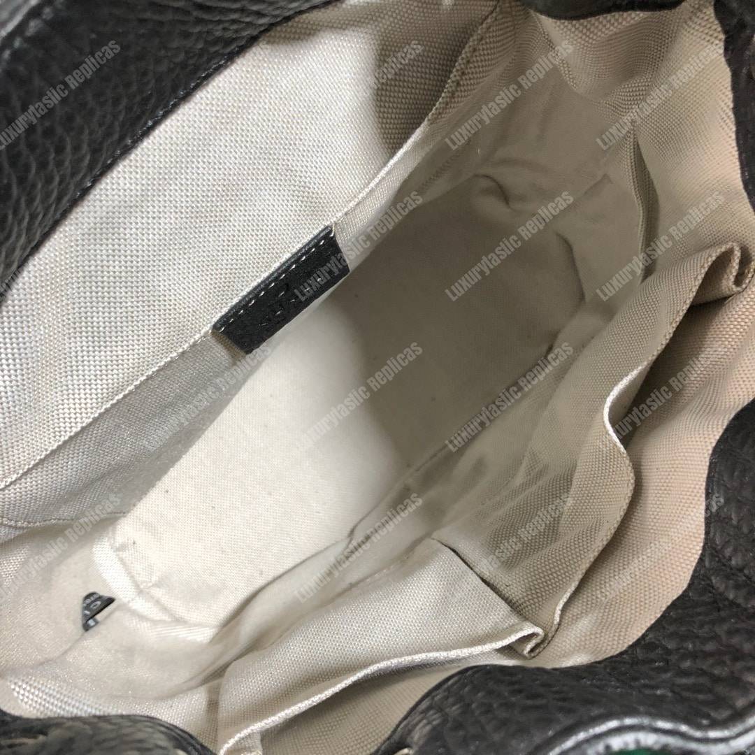 G*u*i leather bamboo tassel mini backpack black