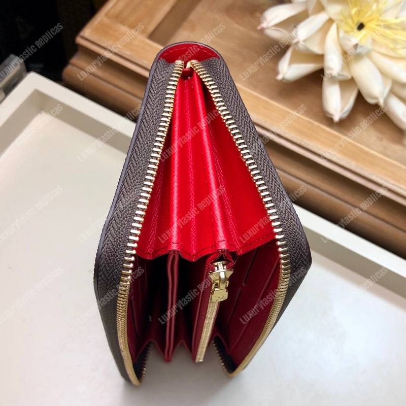 LV Zippy Wallet Monogram Coquelicot