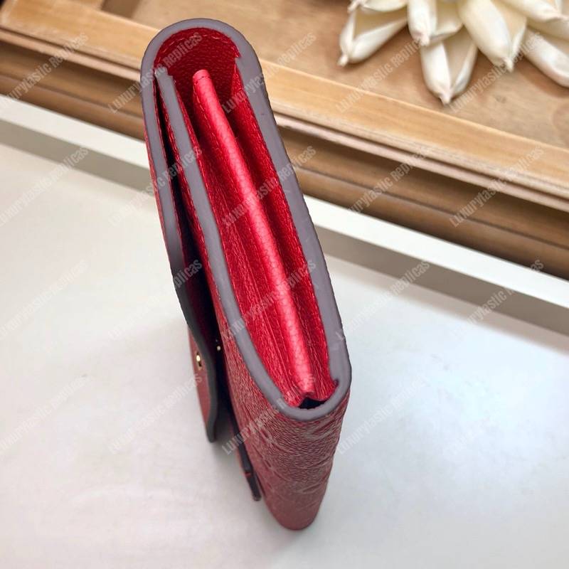 LV Pont-Neuf Wallet Monogram Empreinte leather Cerise