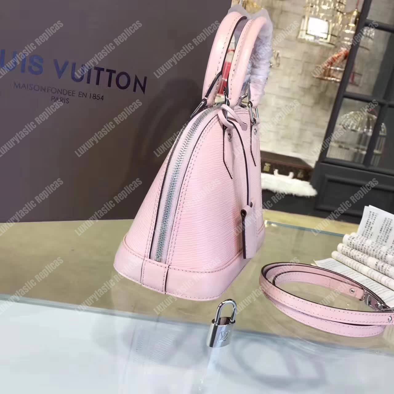 LV Alma BB Epi Leather Rose Ballerine
