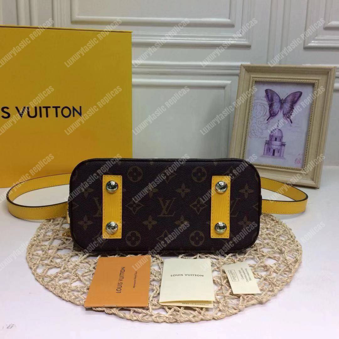 LV Alma BB Metallic Monogram Vernis Patent leather