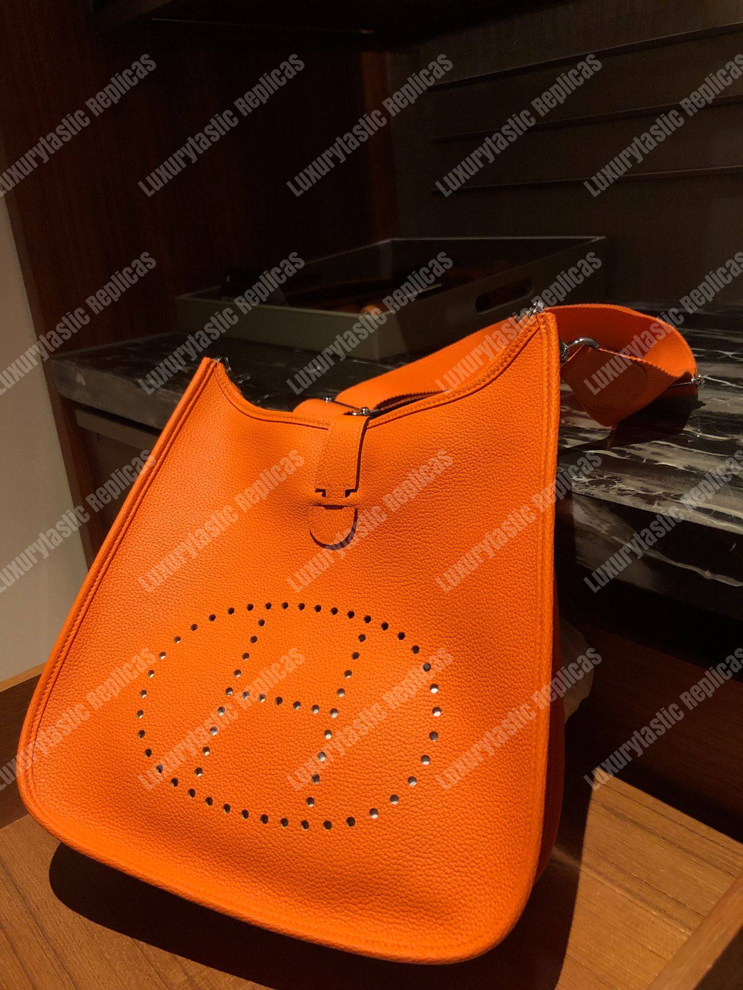 H**mes evelyne iii 29 clemence bag orange