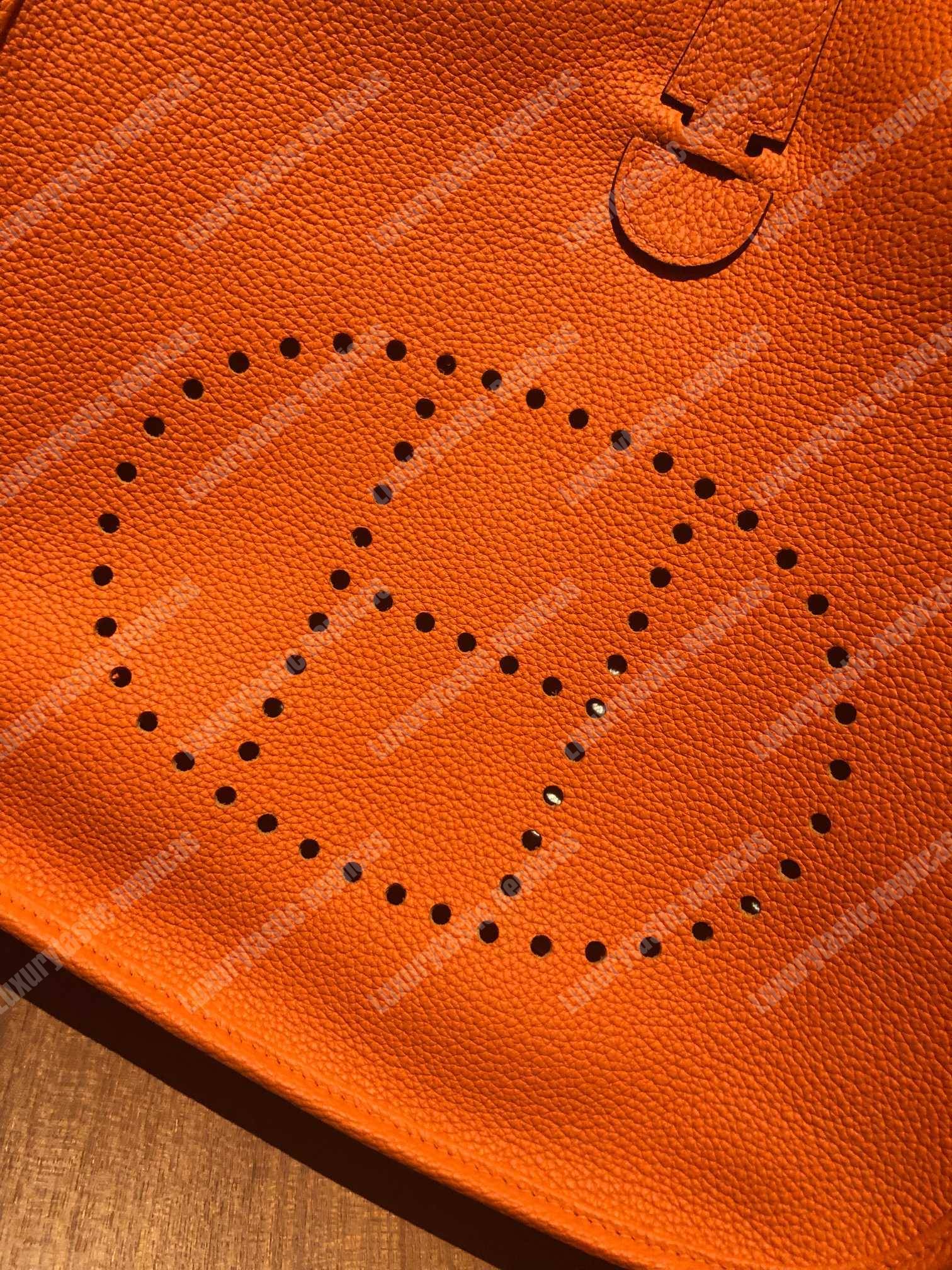 H**mes evelyne iii 29 clemence bag orange