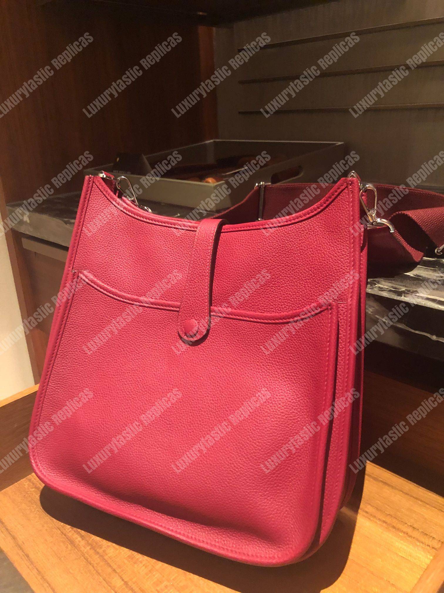 H**mes evelyne iii 29 clemence bag rose extreme