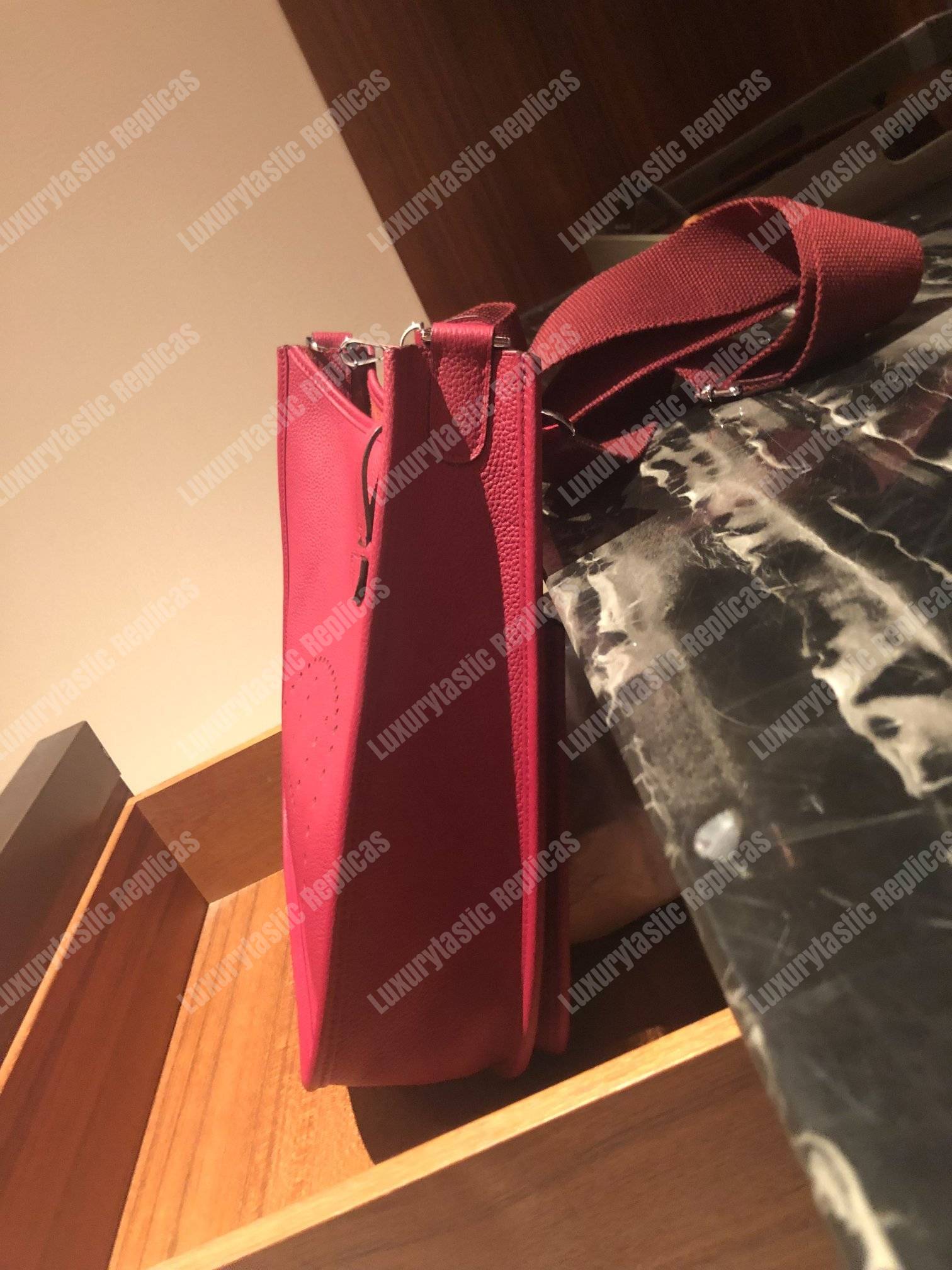 H**mes evelyne iii 29 clemence bag rose extreme