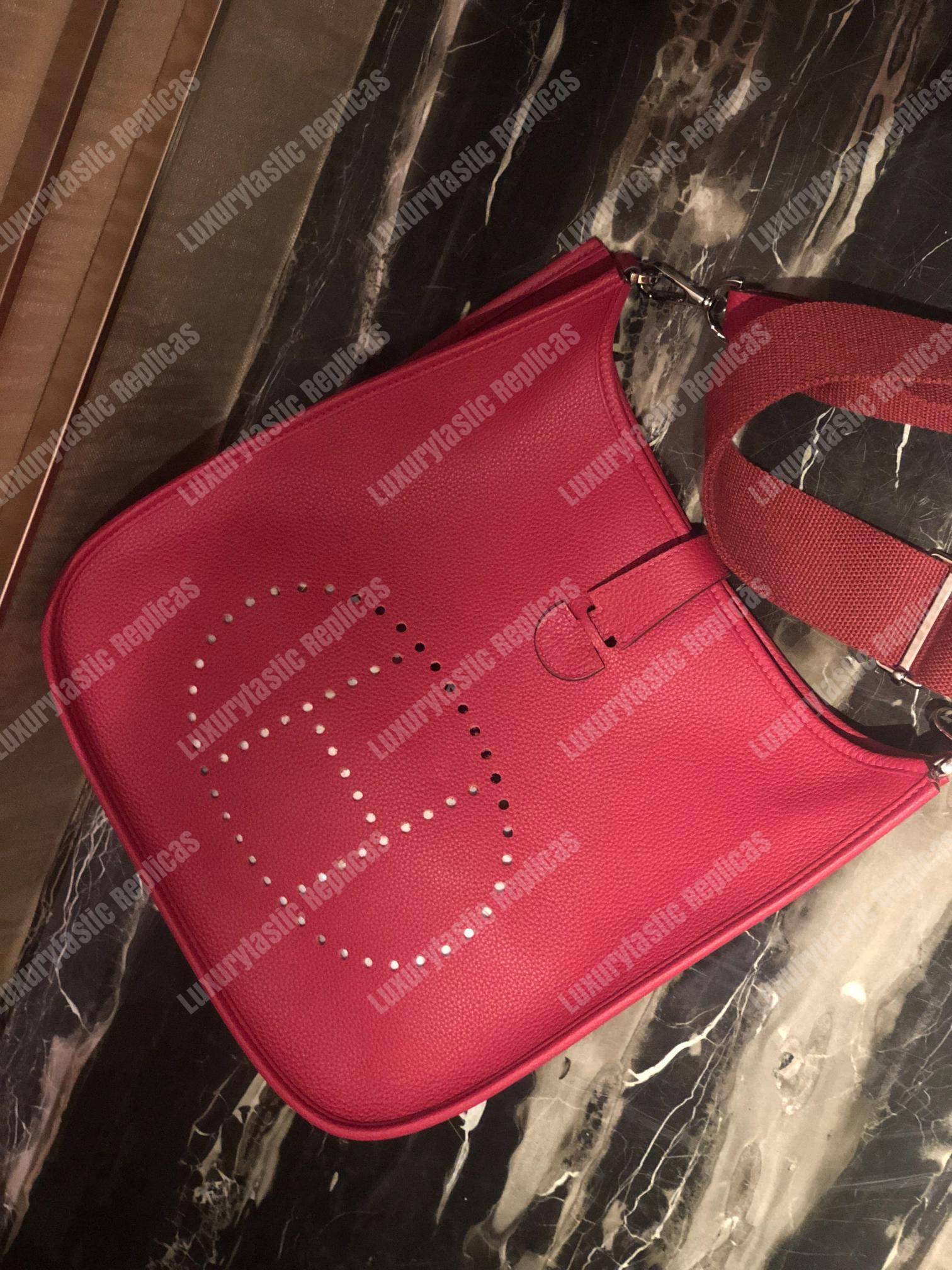 H**mes evelyne iii 29 clemence bag rose extreme