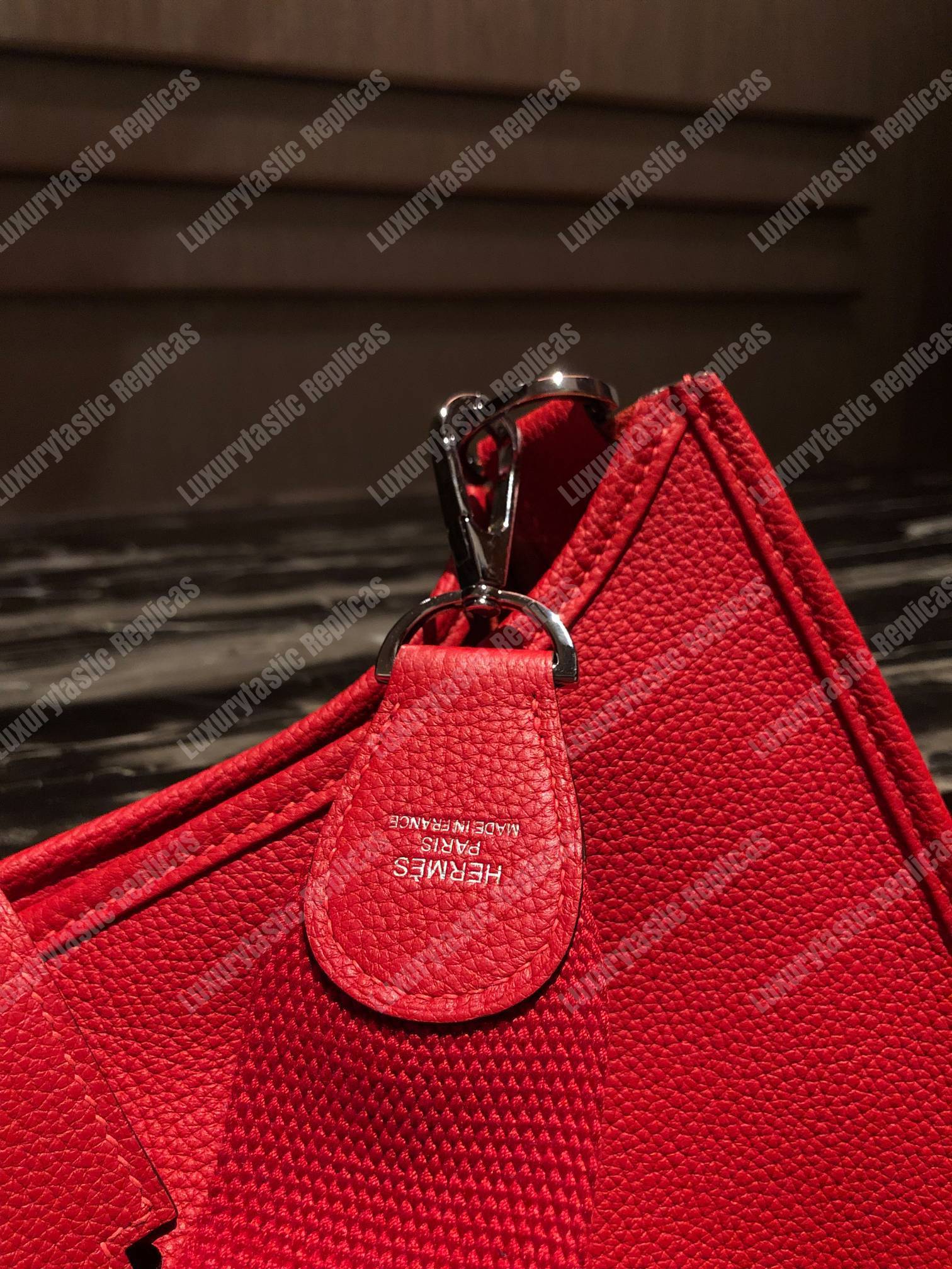 H**mes evelyne iii 29 clemence bag rouge red
