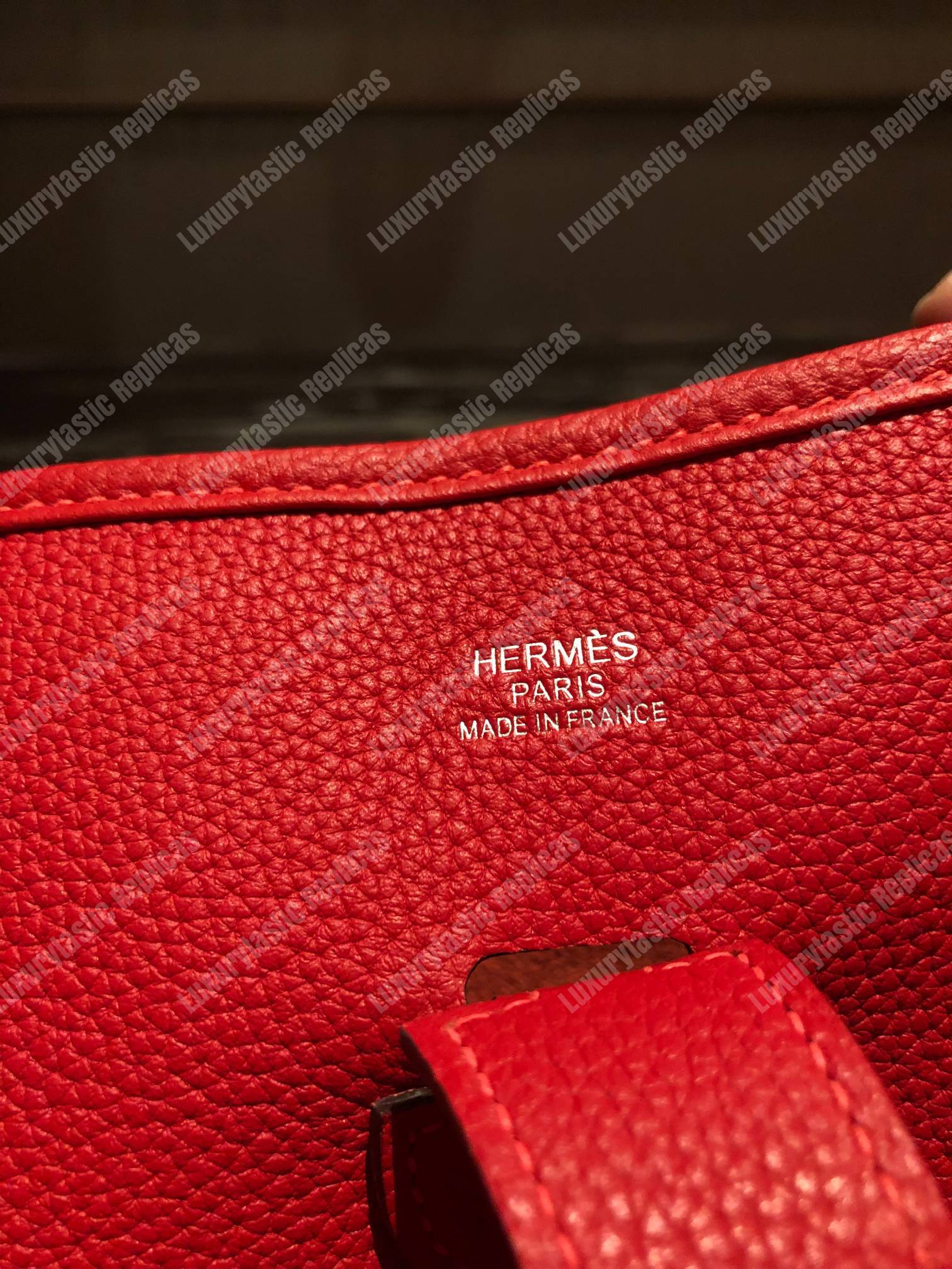 H**mes evelyne iii 29 clemence bag rouge red