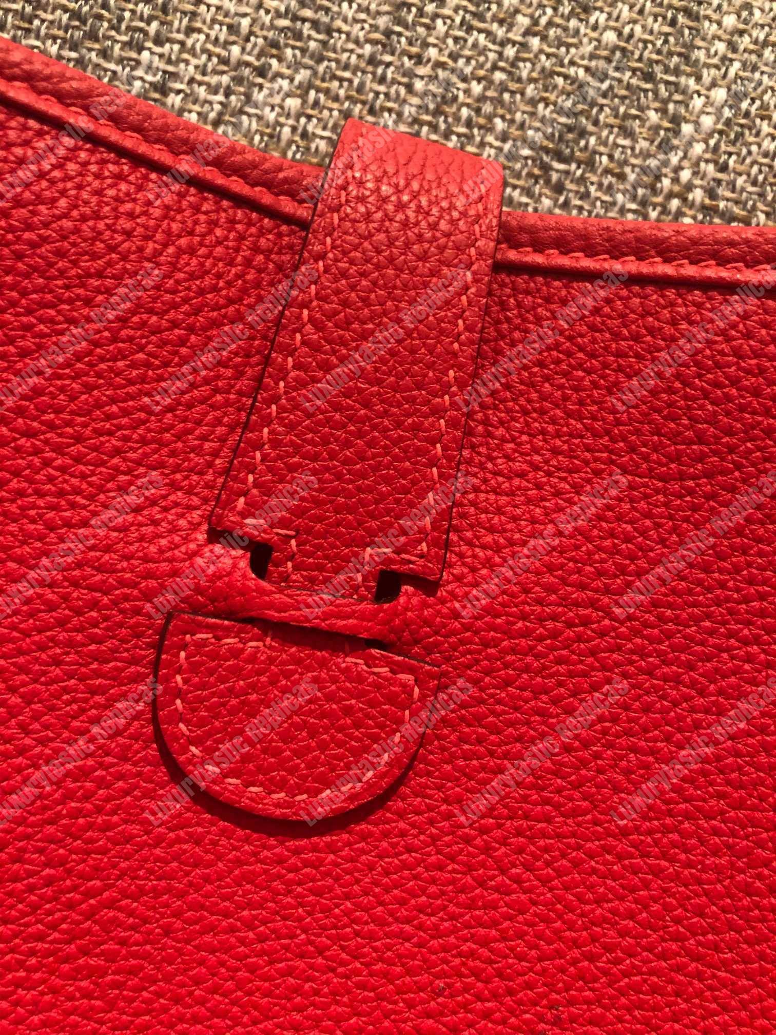 H**mes evelyne iii 29 clemence bag rouge red
