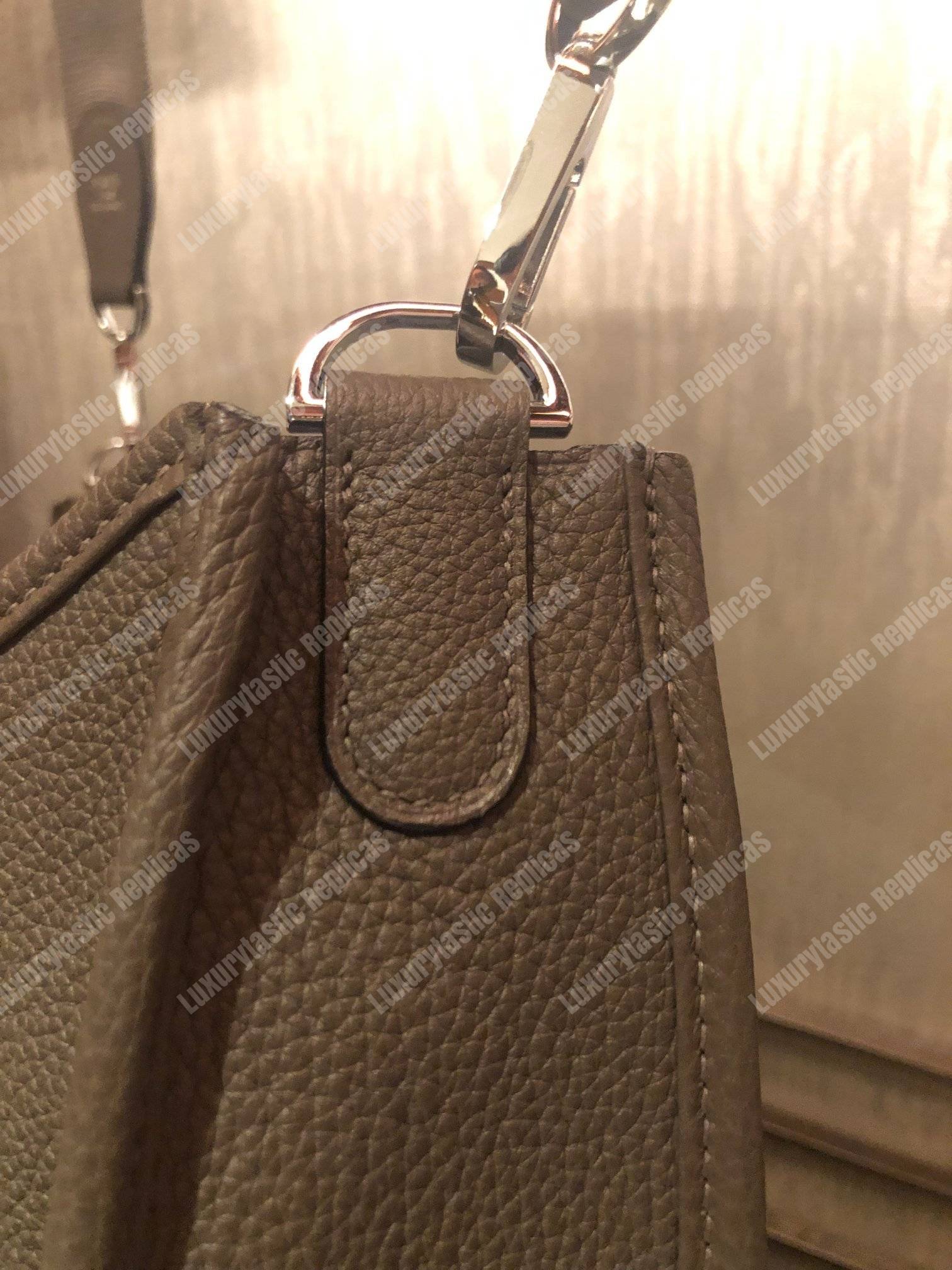 replica H**mes evelyne iii 29 clemence bag etain