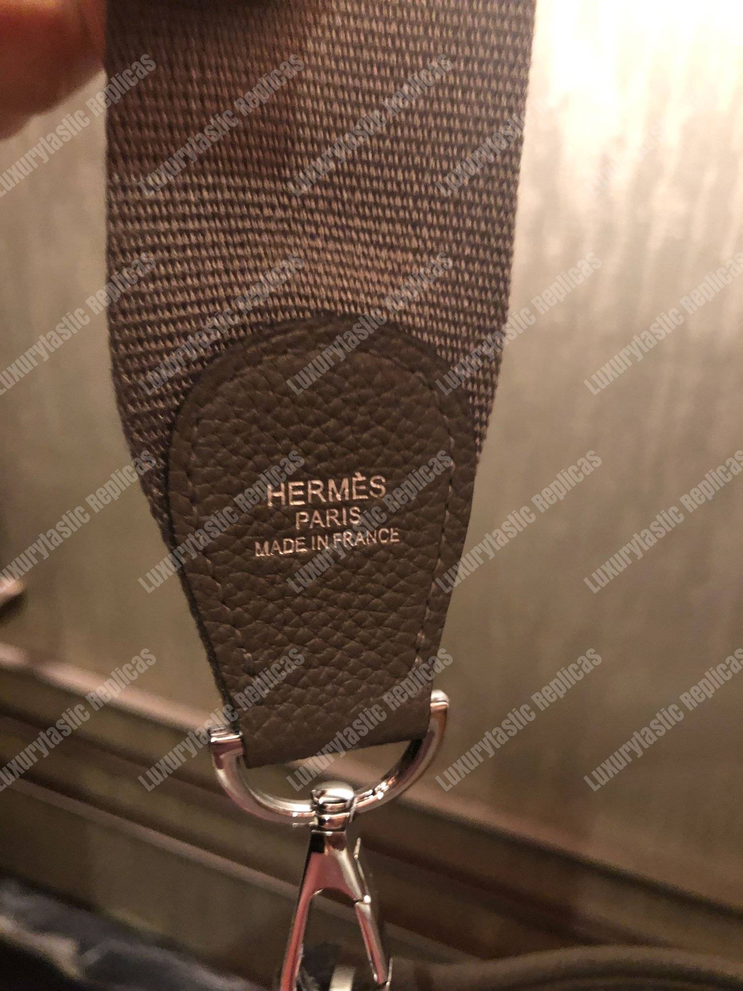 replica H**mes evelyne iii 29 clemence bag etain