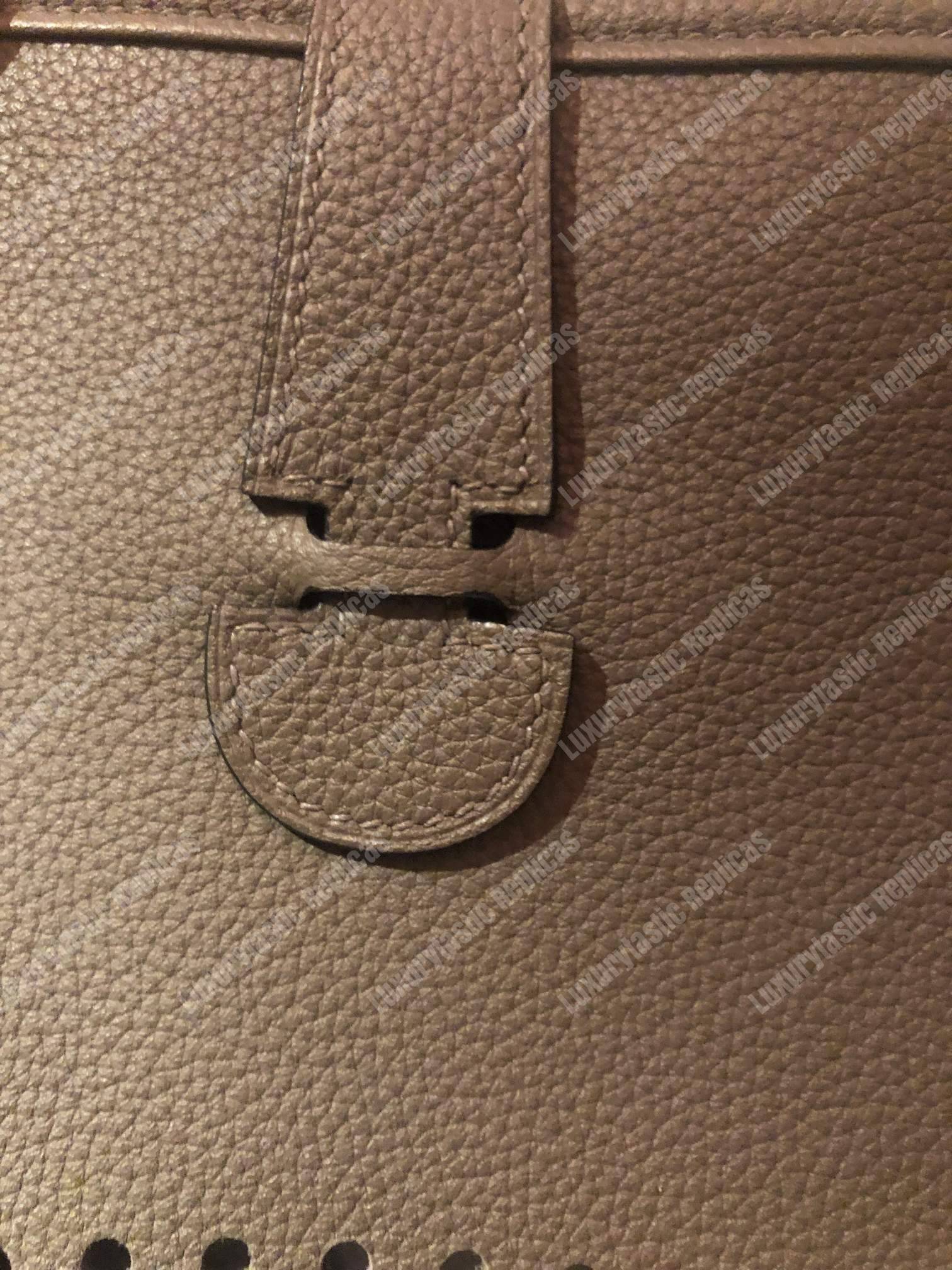 replica H**mes evelyne iii 29 clemence bag etain