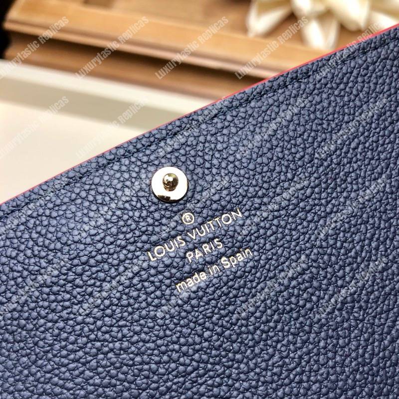 LV Pont-Neuf Wallet Monogram Empreinte leather Marine Rouge