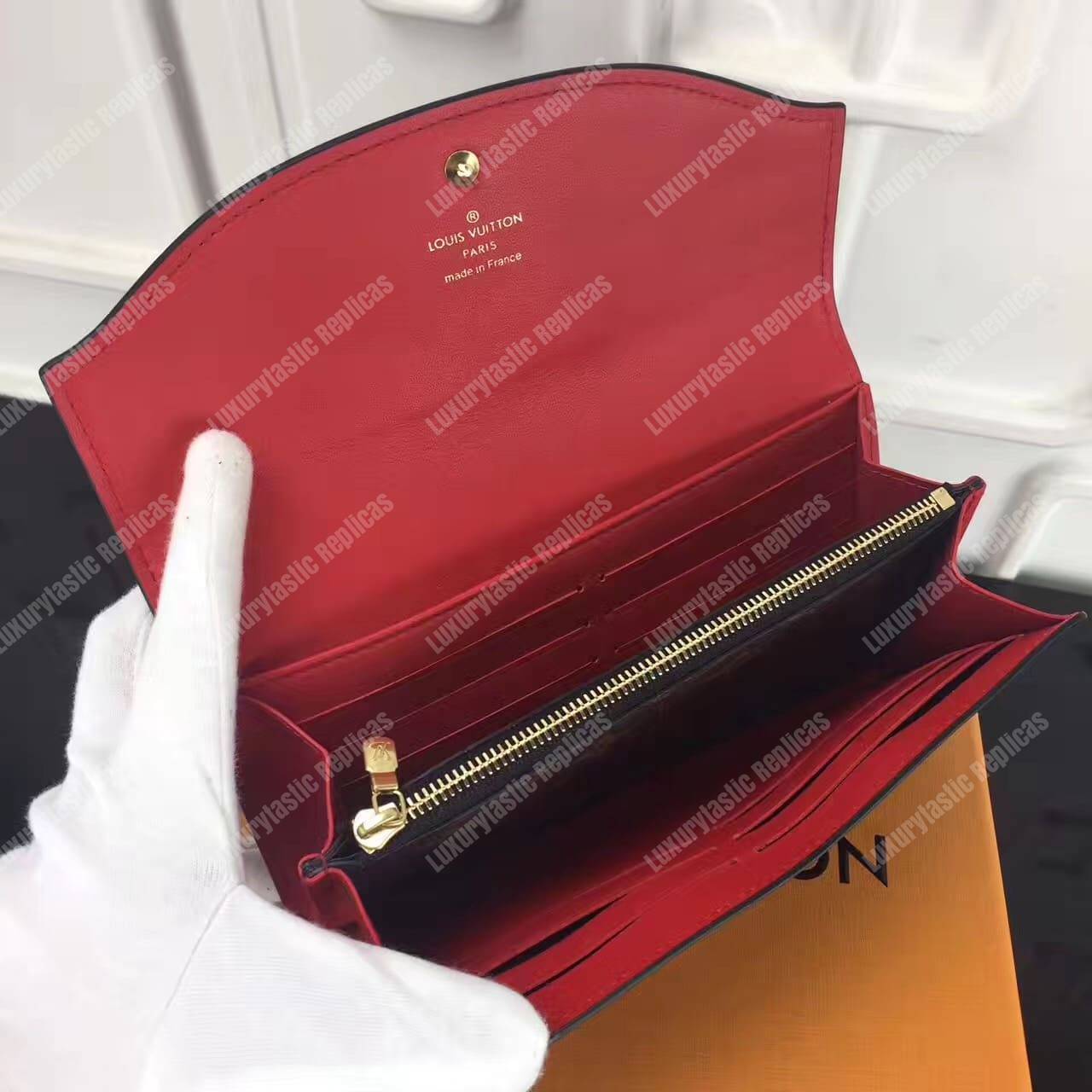 LV Sarah Tuileres Wallet Monogram Marron