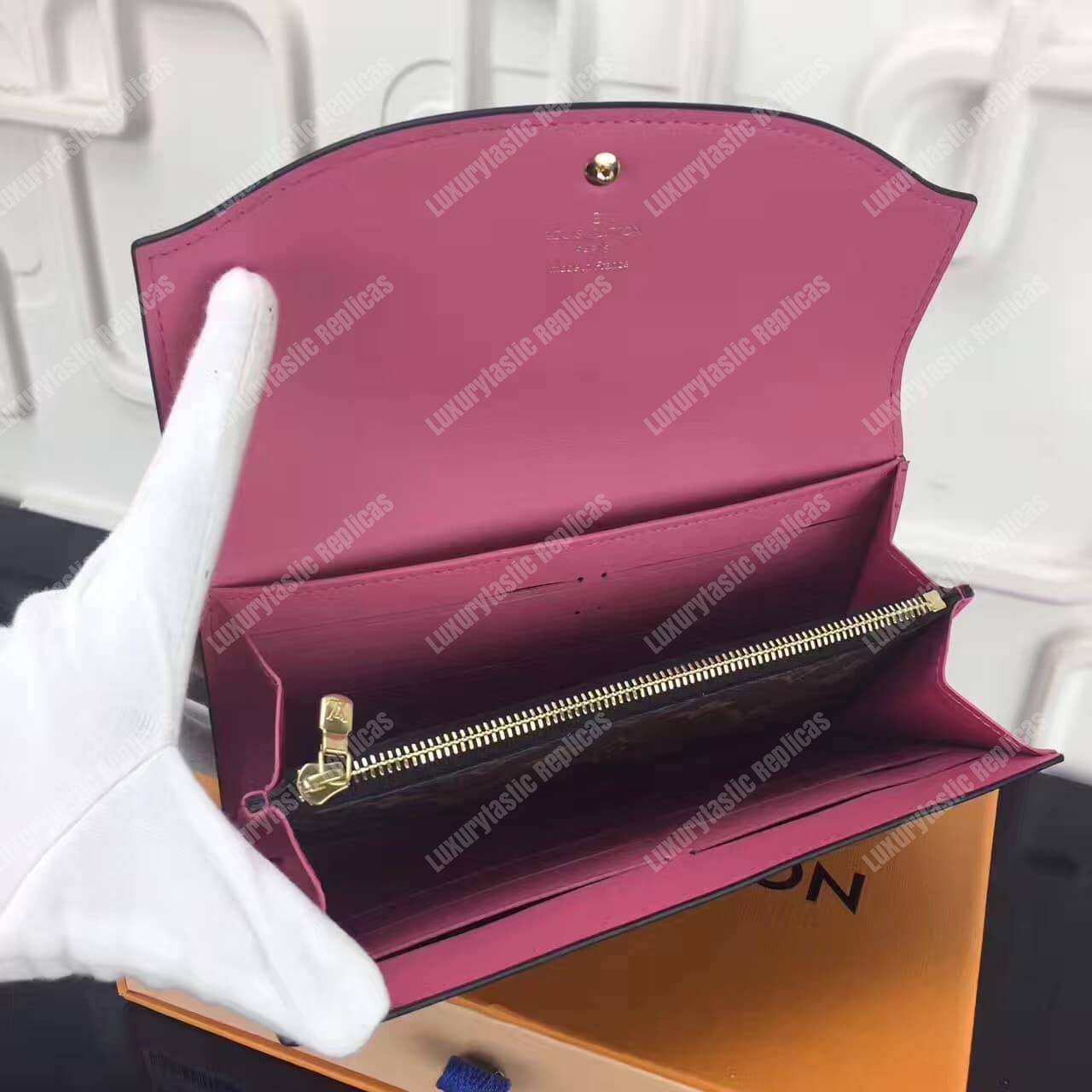 LV Sarah Tuileres Wallet Monogram Khaki