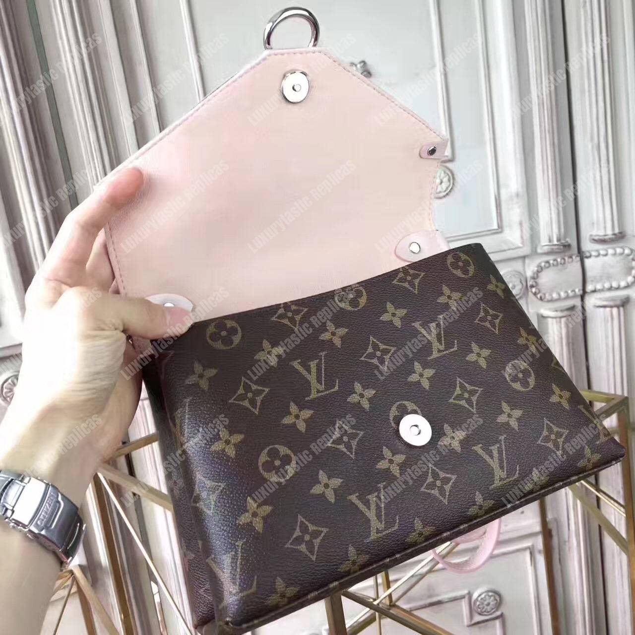 LV Saint Michel Monogram Rose Ballerine
