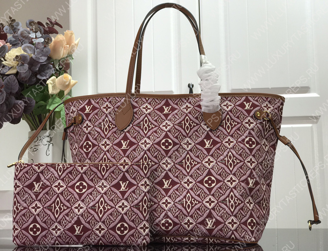 l**is V*t*n neverfull mm since 1854 red/burgundy m57230