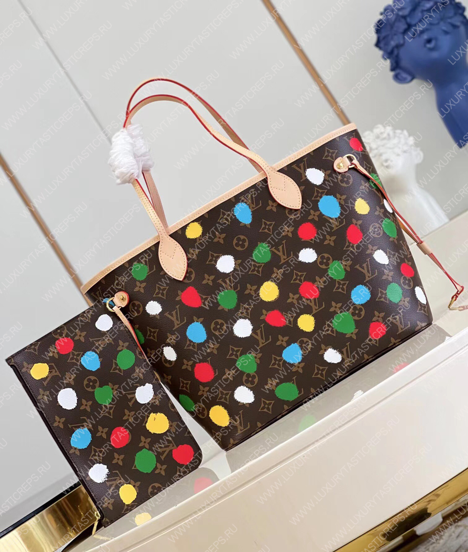 l**is V*t*n lv x yk neverfull mm 3d painted dots m46381