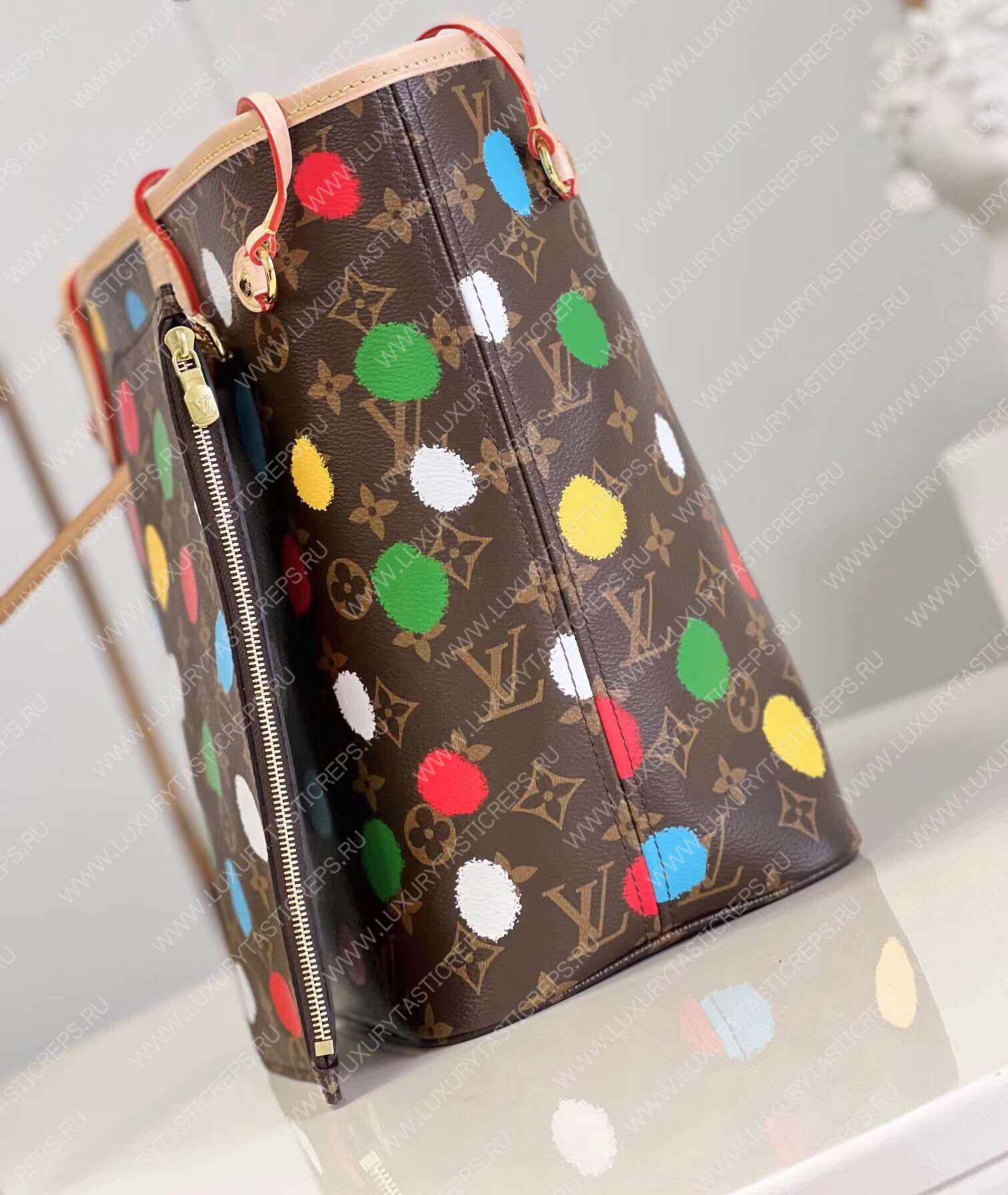 l**is V*t*n lv x yk neverfull mm 3d painted dots m46381