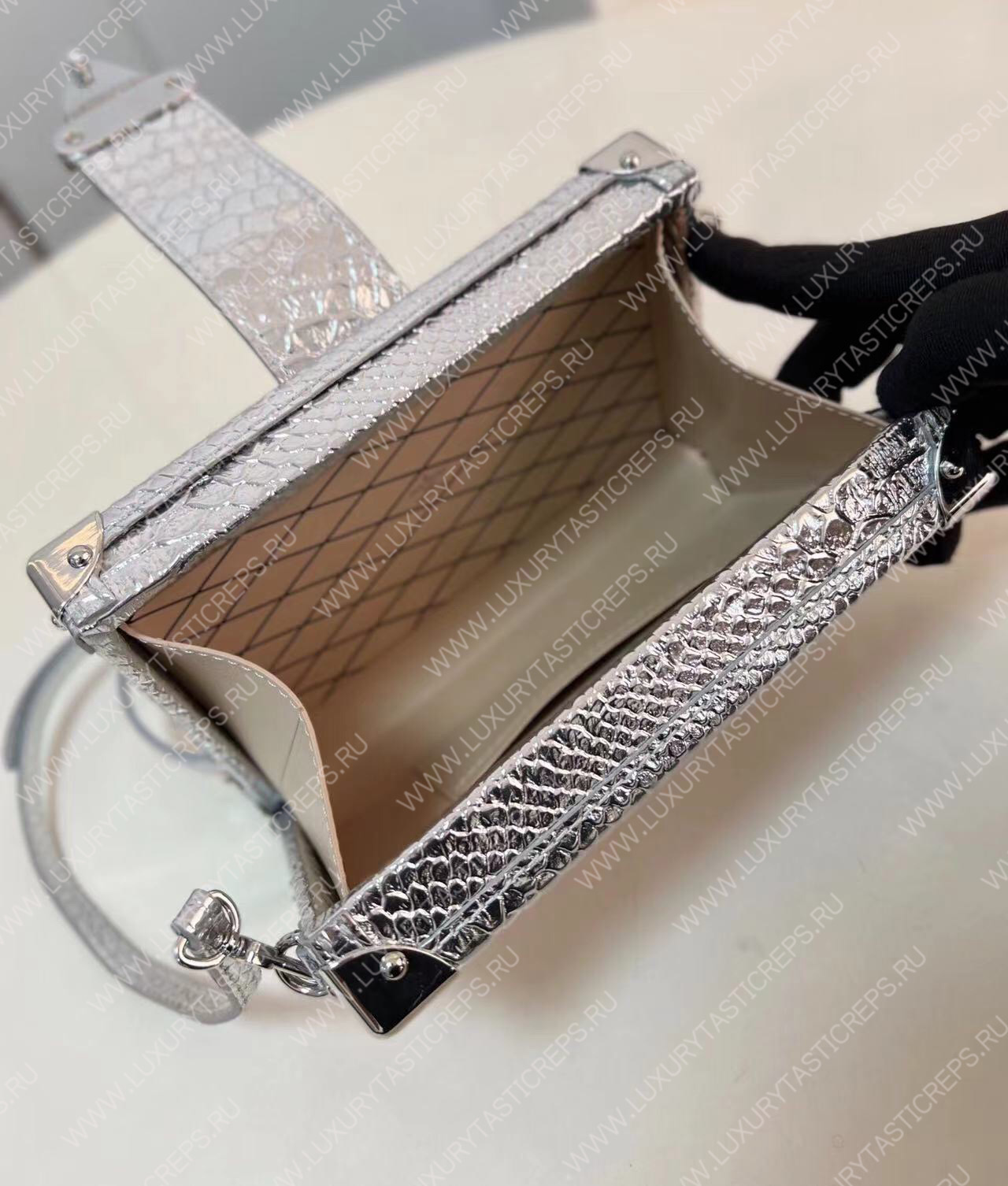 l**is V*t*n petite malle nicolas ghesquière silver m44919