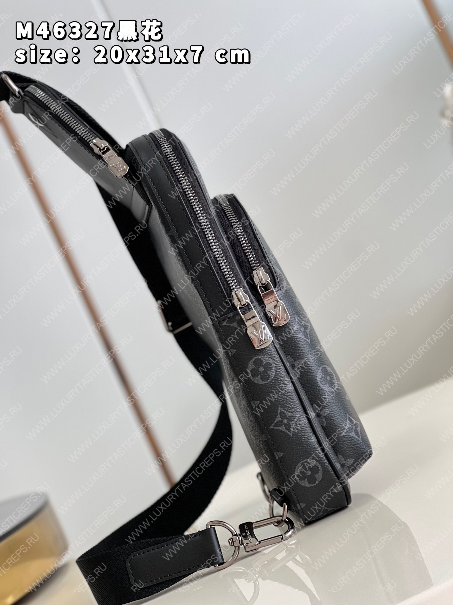 l**is V*t*n avenue slingbag monogram black/gray m46327