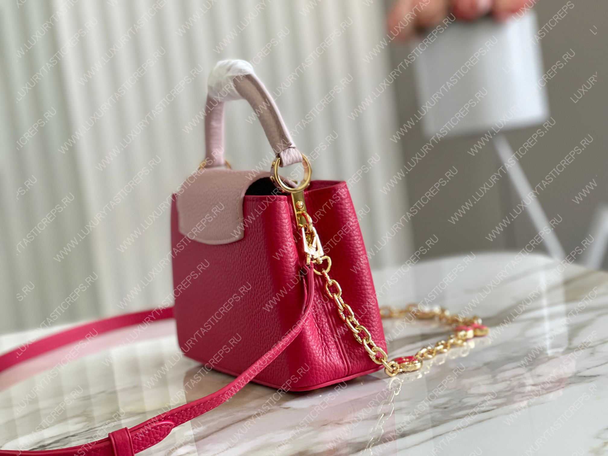 l**is V*t*n capucines mm rose pondichéry pink m20845