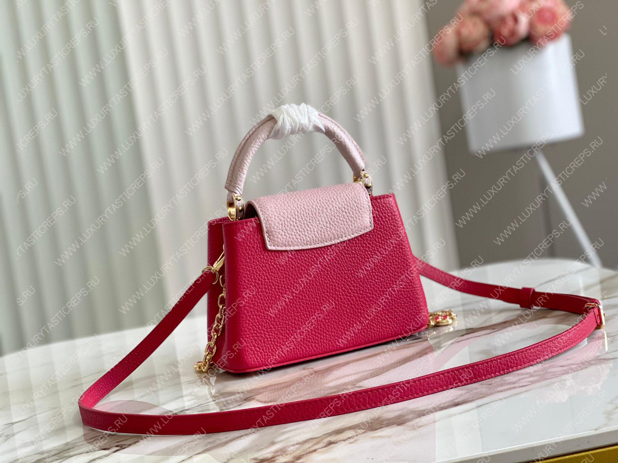 l**is V*t*n capucines mm rose pondichéry pink m20845