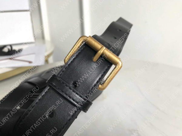 G*u*i gg marmont matelassé leather belt bag 476434 black