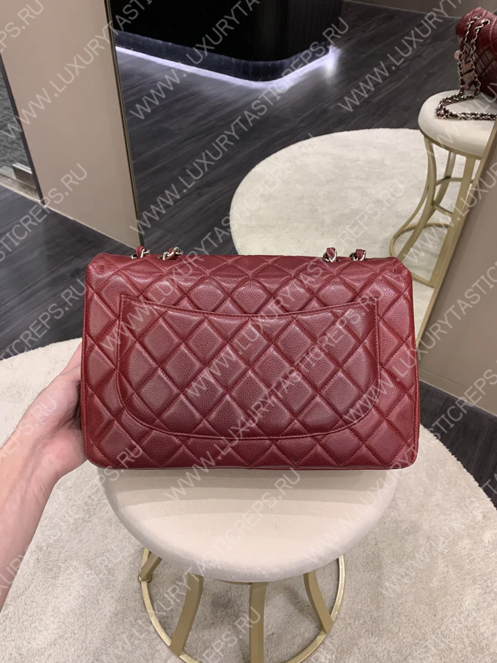 Ch*el classic flap bag burgundy a58600