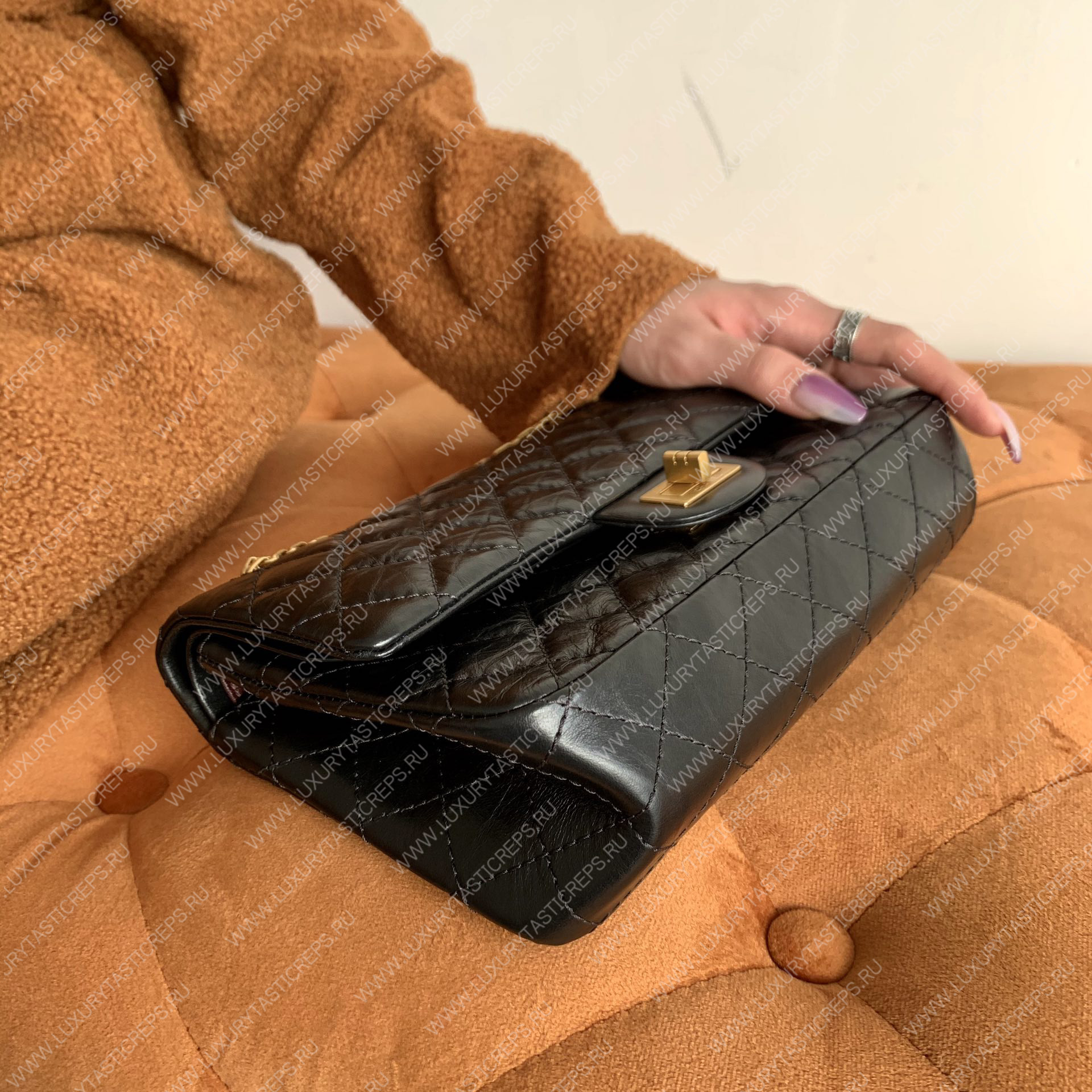 Ch*el reissue 2.55 bag black a37585