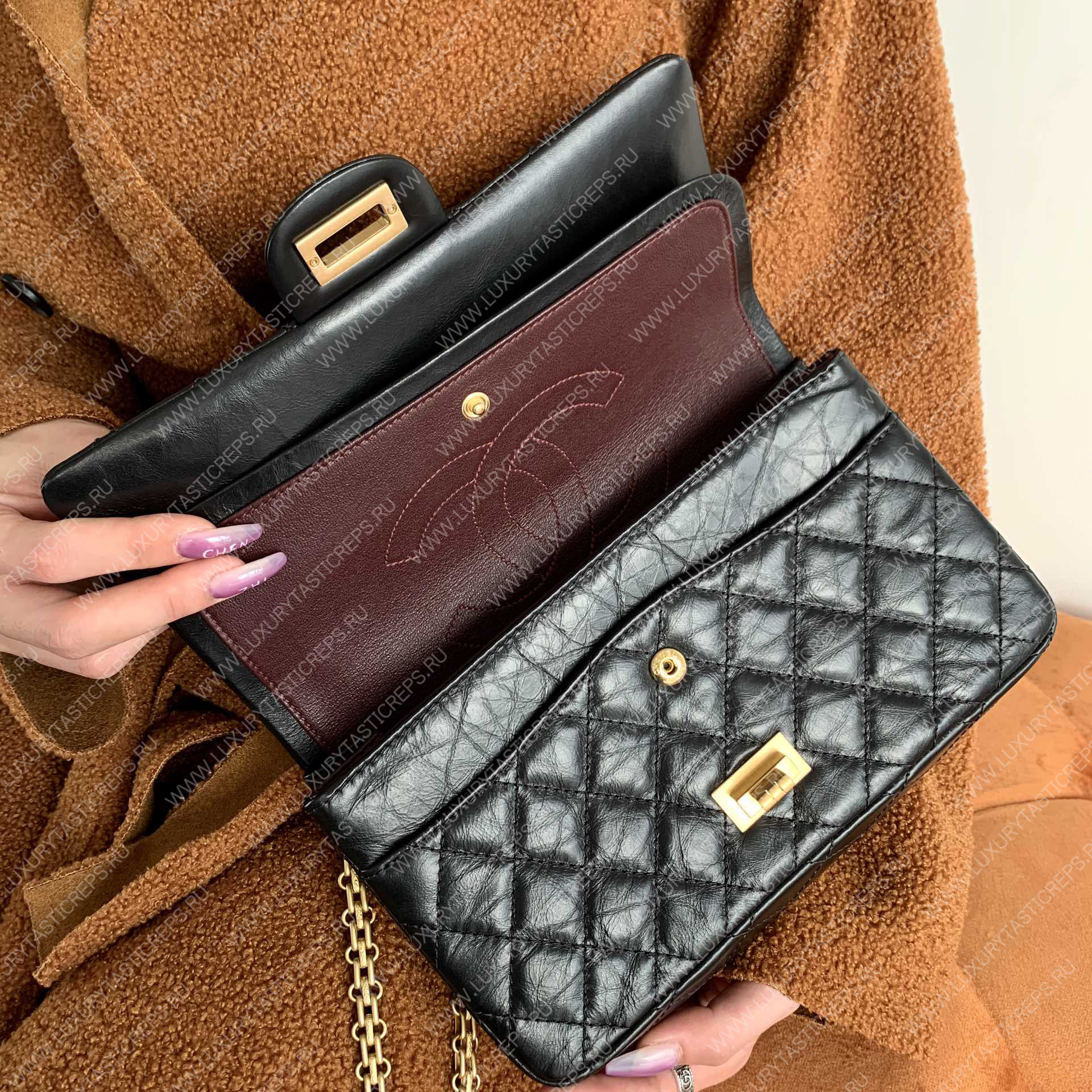 Ch*el reissue 2.55 bag black a37585