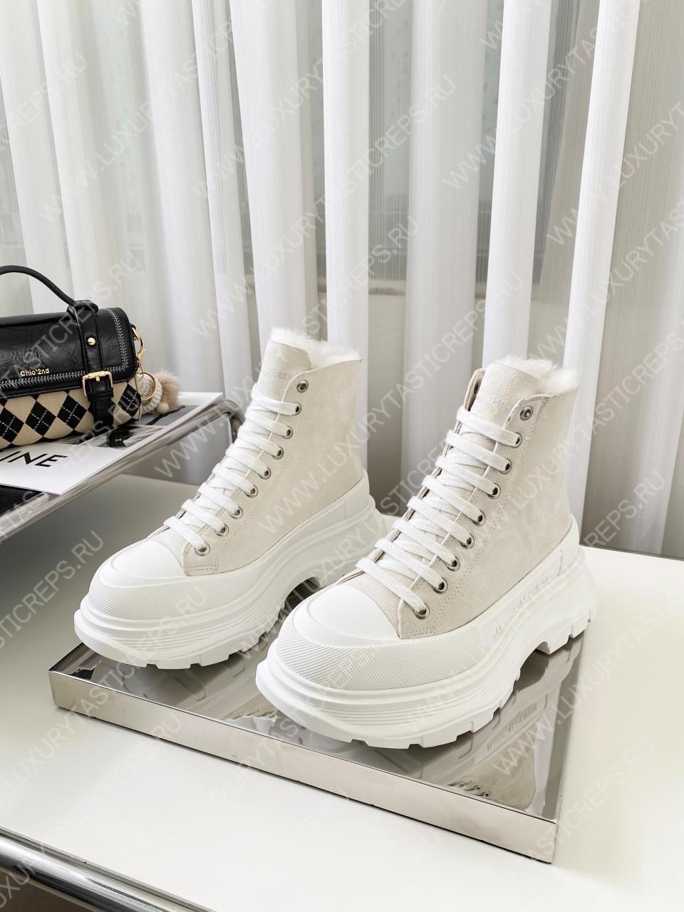 ALEXANDER MC QUEEN TREAD SLICK SNEAKERS WHITE 611706W4MV21290