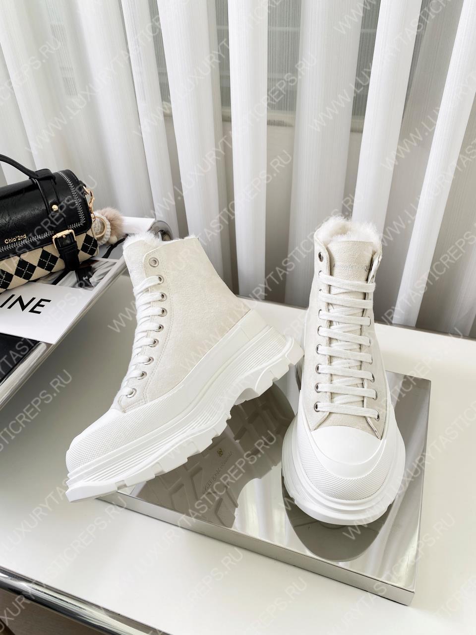 ALEXANDER MC QUEEN TREAD SLICK SNEAKERS WHITE 611706W4MV21290